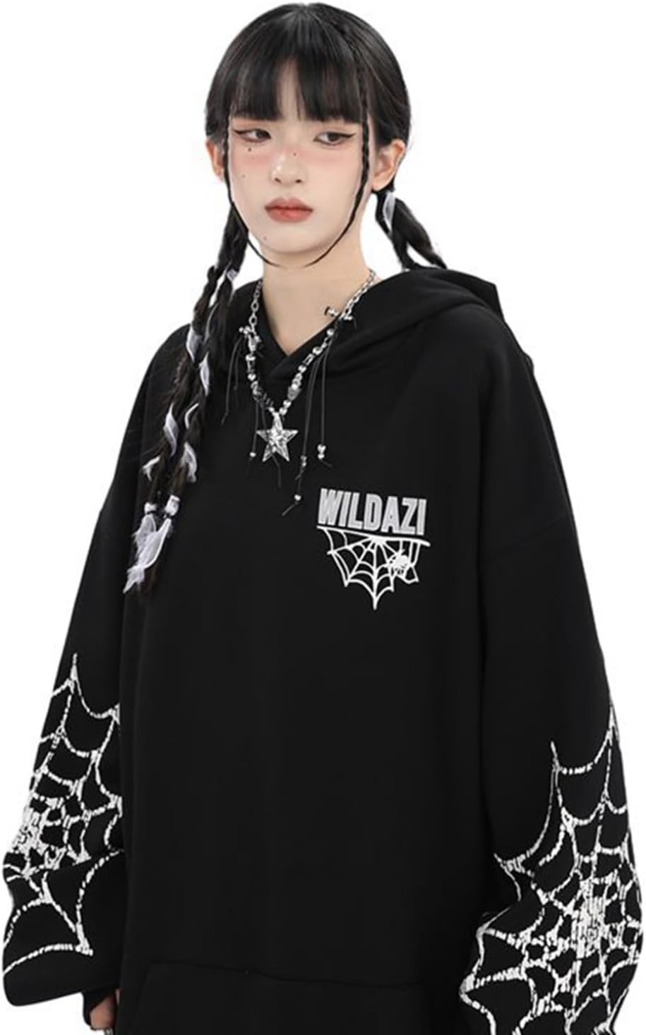 クモ柄 パーカー 蜘蛛 プルオーバー レディース メンズ フード付き 長袖 トレーナー 男女兼用 春秋用 ストリート系 原宿風 個性的 Y2K 着心地 トレーニング 旅行 誕生日プレゼント