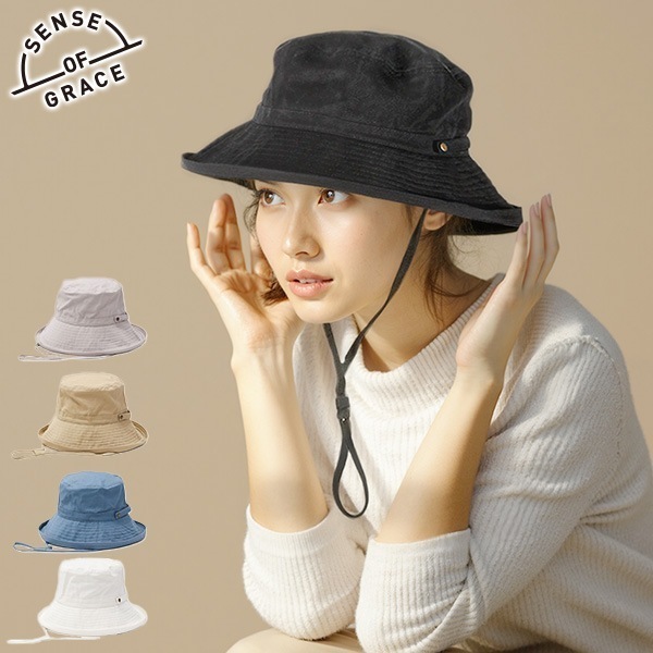 ハット レディース 帽子 夏 アウトドア UVト 虫よけ加工 紐付き ポケッタブル ブランド OK INSECT SHIELD HAT MOMO ISH621F