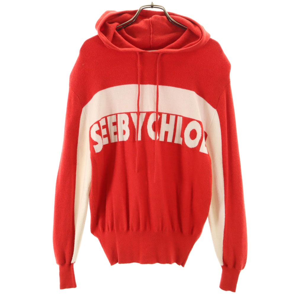 長袖 ニット パーカー XS レッド系 レディース 5,288円