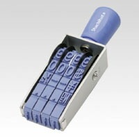 回転ゴム印 欧文４連初号ゴシック CF-40G