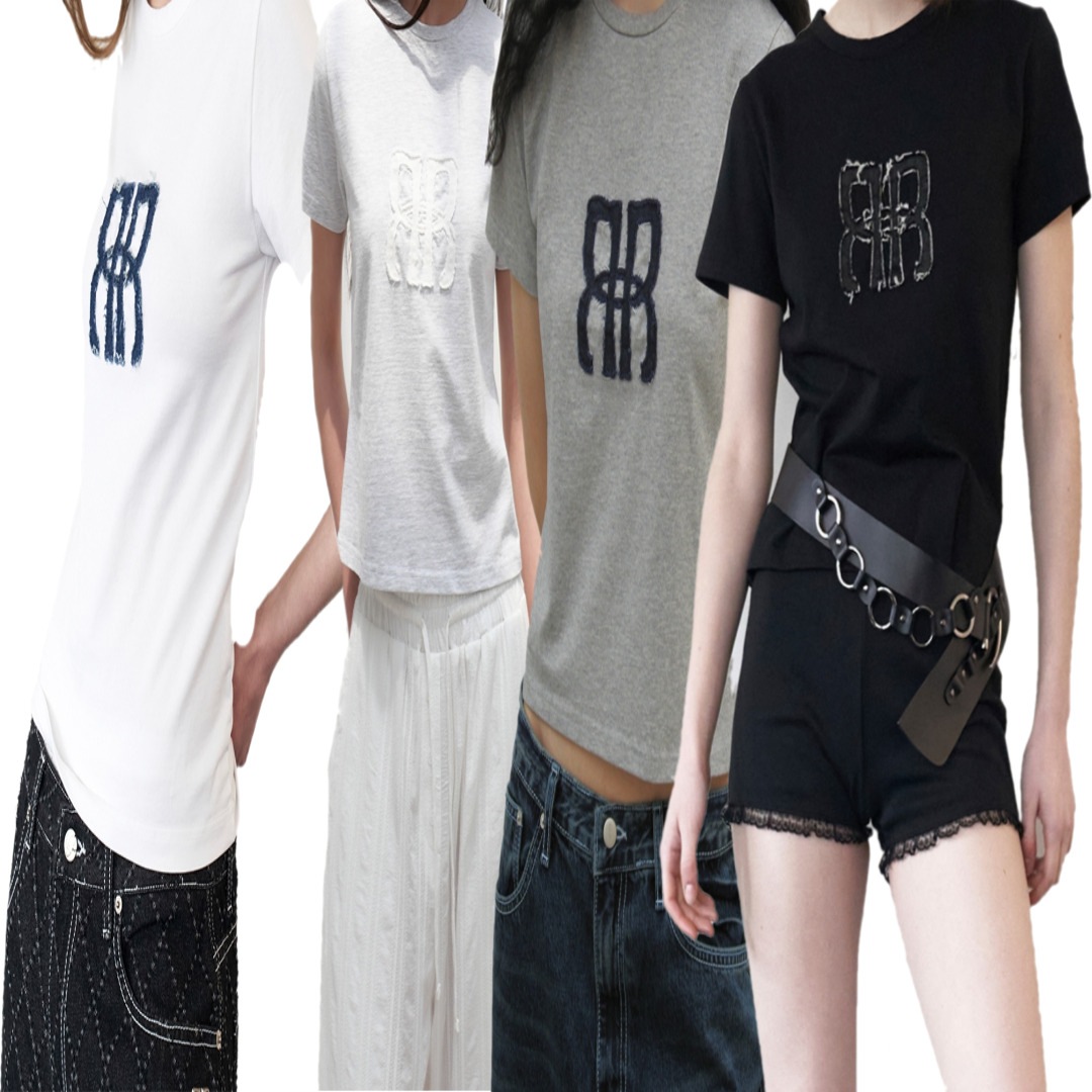 Square Logo Denim Top