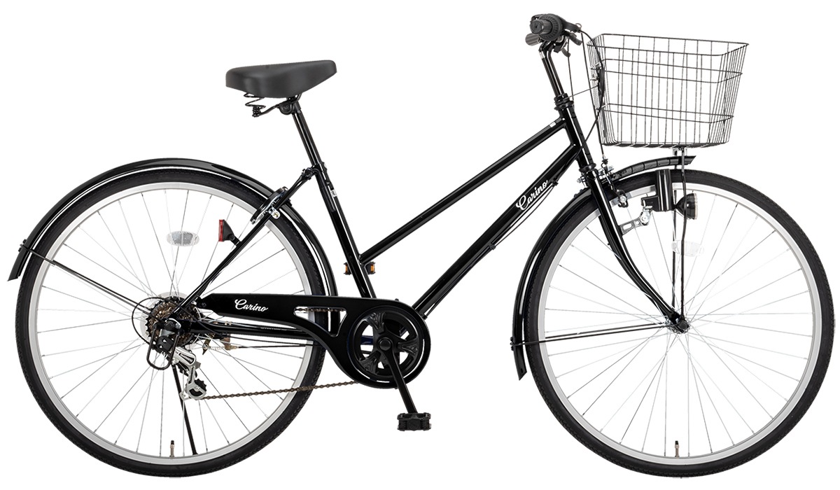 完成品 組立済 自転車 26インチ シマノ製6段変速 ダイナモライト 1本スタンド 大型カゴ 後輪錠 CR-C266D ブラック 61950