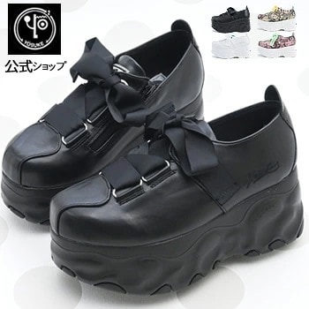 ヨースケ 厚底スニーカー レディース ふんわりリボン 歩きやすい 8cm厚底フラット 【公式SHOP特典キズ補修液付】