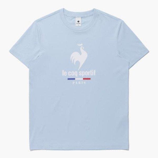 半袖Tシャツ NQJ QQ123TRS31-GBL ロゴポリッシングシングル半袖Tシャツ / GREEN BLUE