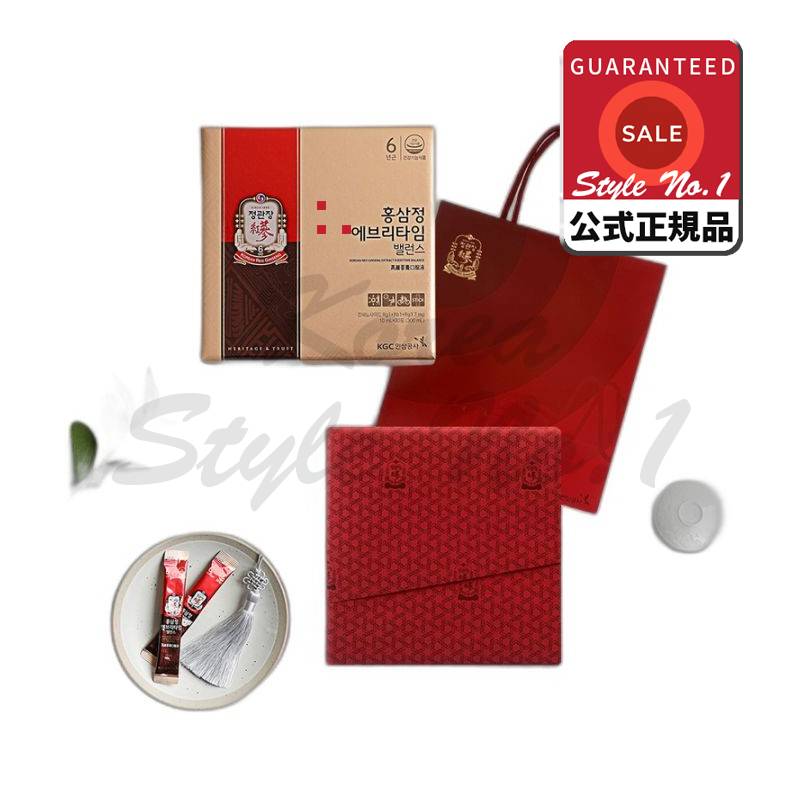 紅参精エブリタイムバランス10ml 30包包装ショッピングバッグ贈呈30個