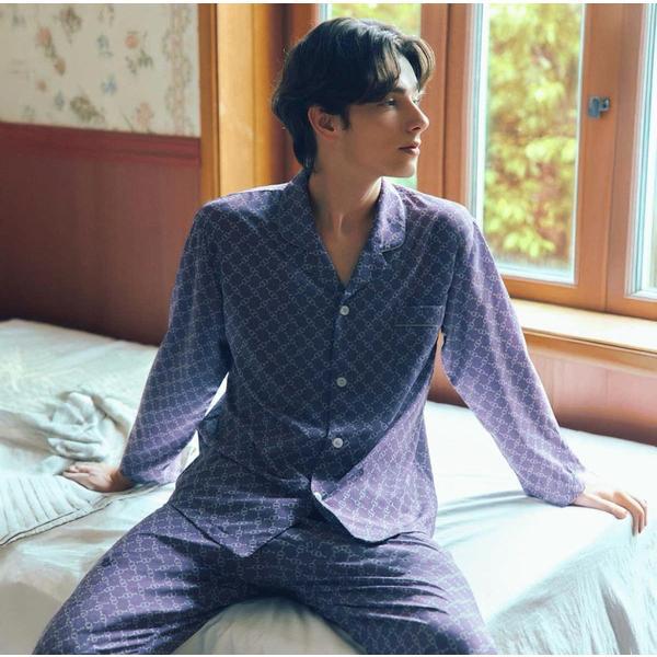ポリスパンチェーン捺染男性パジャマVPA4551MTSG