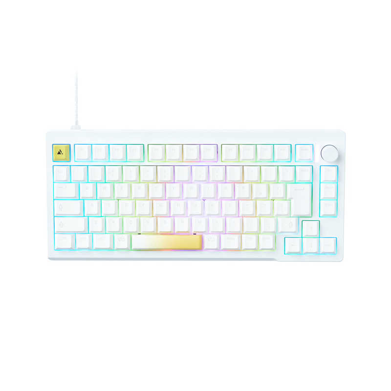 プリンストン　UPトリガー対応 CNCフルアルミ 75％ゲーミングキーボード(ホワイト) ［有線 / USB (Type-C)］　UP-MKGA75MTL-RT-J/W