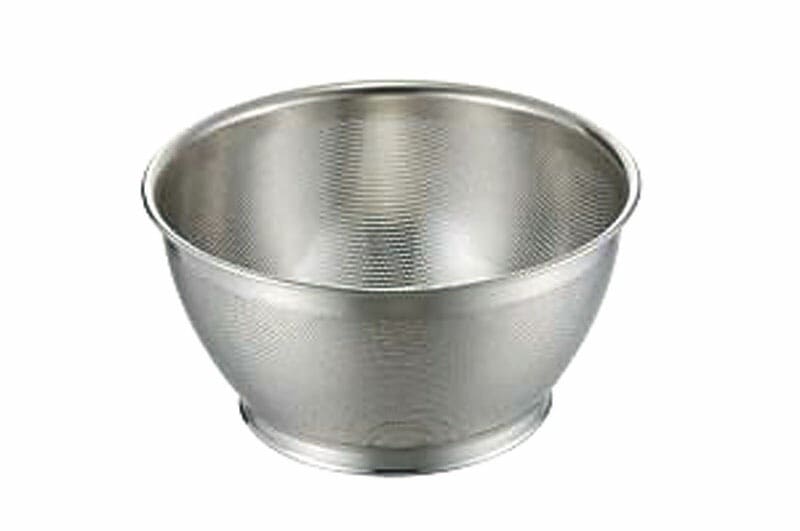 三宝産業 UK 18-8パンチング米揚げザル 37.5cm