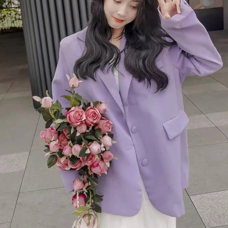 7color レディース アウター ジャケット パープル ブラック ホワイト グリーン イエロー