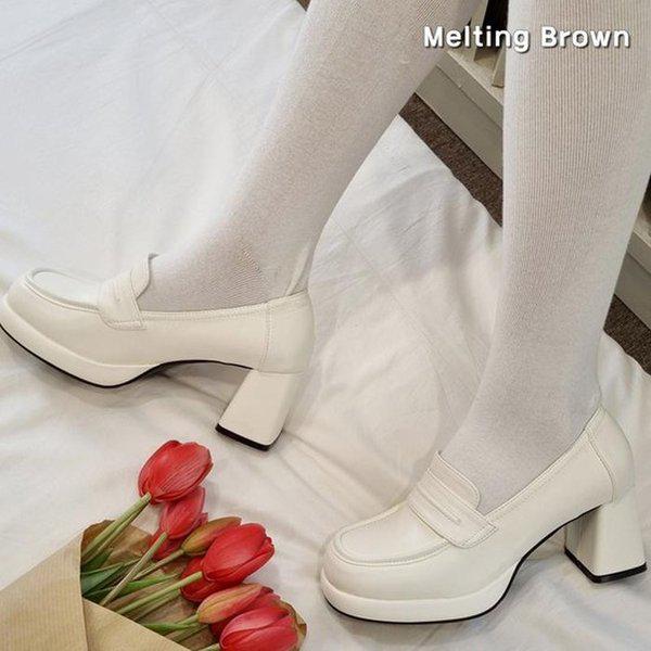 女性カジュアルシューズ ローファーヒール 6.5cm K04