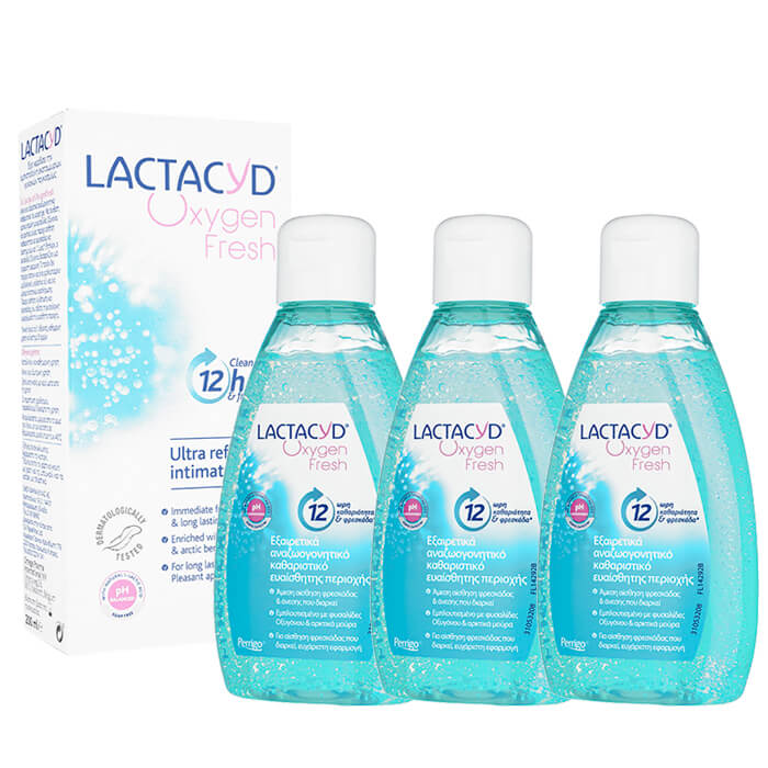 オキシゲンフレッシュ 200ml 3本 LactacydPharma オメガファーマ オメガファーマ デリケートゾーン用洗浄剤 ジェルタイプ ソープフリー 海外発送便 日時指定不可 ヤマト国際便発送