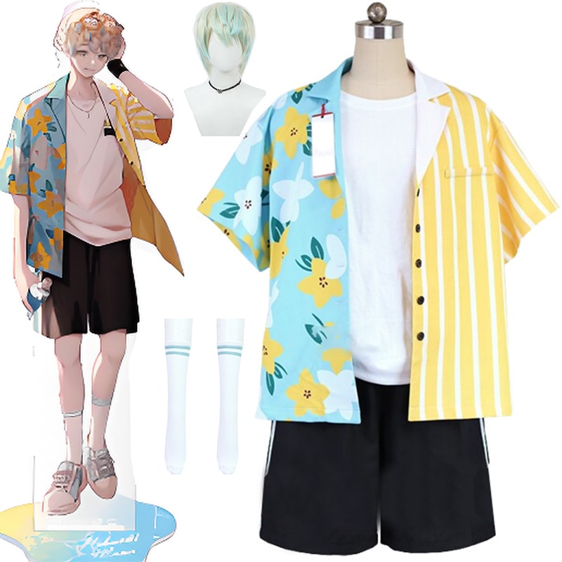 にじさんじ 緋八マナ コスプレ衣装 ひばちまな 新衣装 ウィッグ 追加可 バニーガー 海の家 コスプレ服 可愛い ハロウィン 文化祭 緋八 マナ 海の家 コスプレ衣装 イベント 仮装