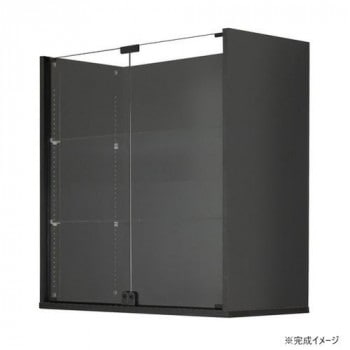 連結型コレクションラック ユニール 幅83.3x奥行39cm 上部連結ユニット ブラック SCR-8339HBK