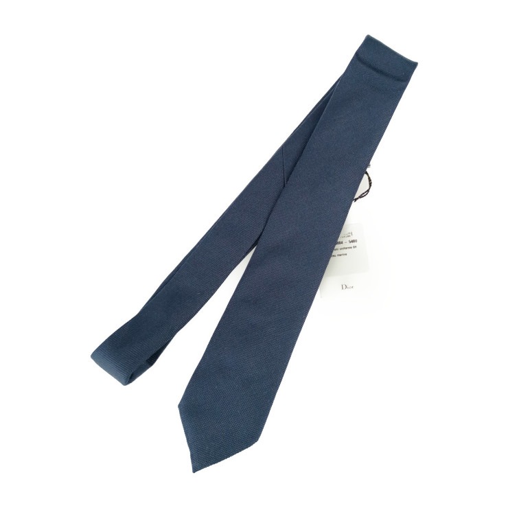 新古未使用展示品 Dior ディオール ネクタイ PUS1010004-540U ブルーマリン シルク100％ メンズ ナローネクタイ【本物保証】