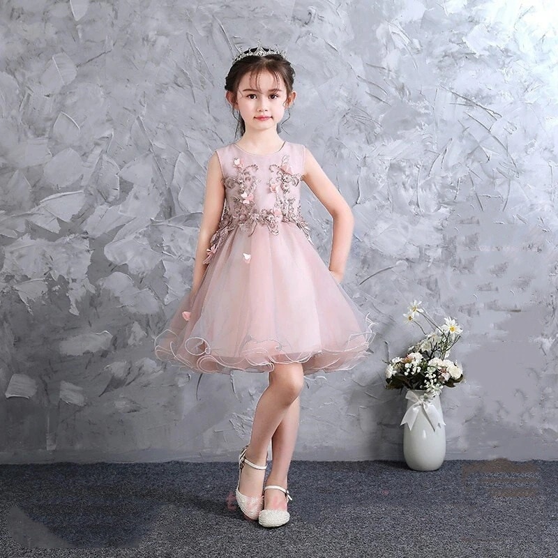子供ドレス ショートパーティー司会者 子ども用ドレス ピアノ演奏会 フォーマルチュールドレス ガールズお嬢様風 ワンピース ダンス演出 90cm160cm