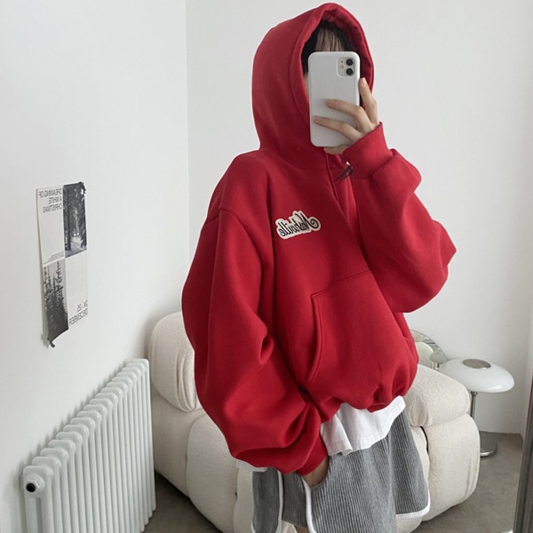 韓国ファッション ミネラル レタリング 起毛 クロップド フード Tシャツ