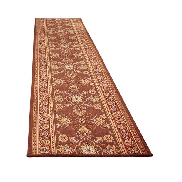 ベルギー製 廊下敷き/ラグマット 67440cm ベージュ 長方形 防滑 撥水 撥油加工 高耐久性 玄関 キッチン