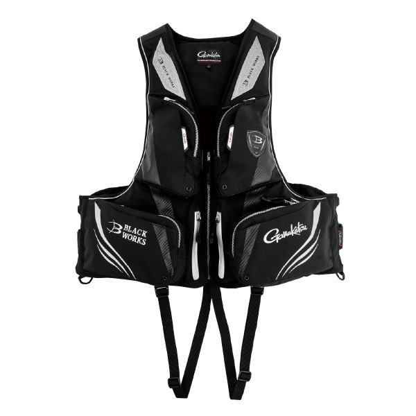 がまかつ ライフジャケット GM6005 アルテマシールドプロフローティングベスト ブラック(BLACK WORKS) L