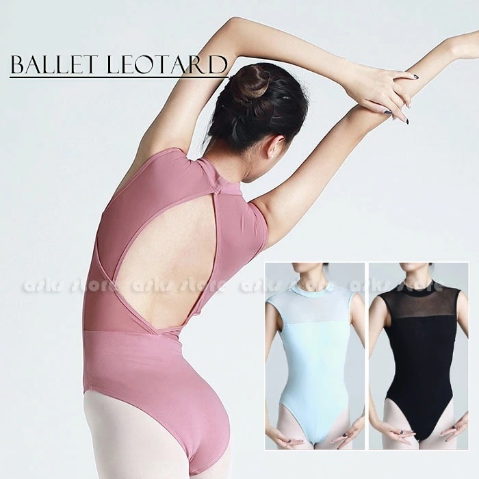バレエウェア レディース バレエ衣装 レオタード 大人用 バレエレオタード バレリーナ ノースリーブ シースル バックレス ホルターハイネック ダンスウェア レッスン用 ダンス用 練習着 舞台衣装 バ 5,078円
