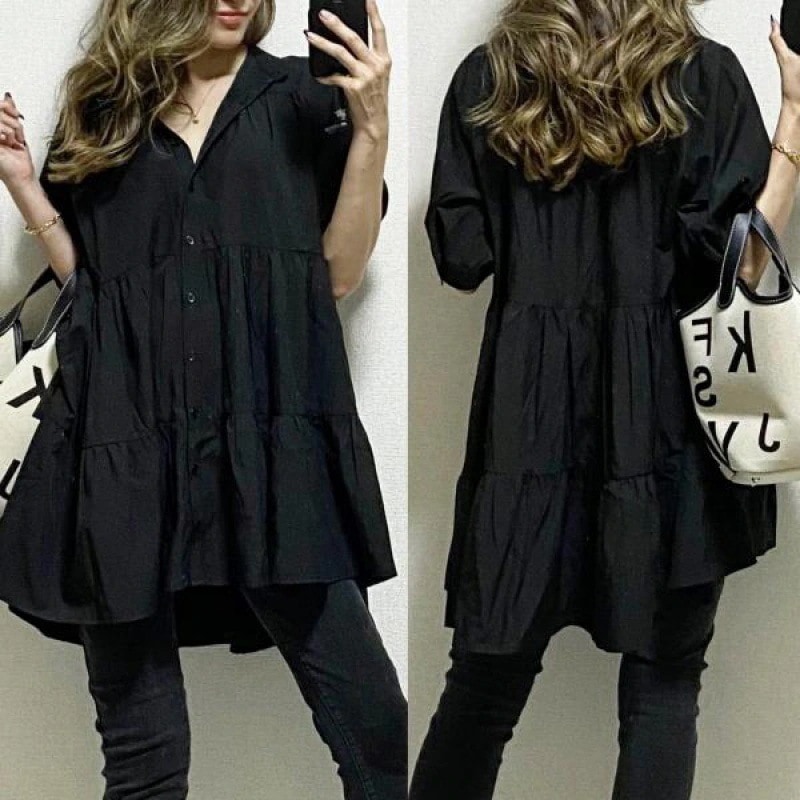 春シャツ 日焼け止め ブラウス レディース 体型カバー トップス ゆったり 着痩せ リボン