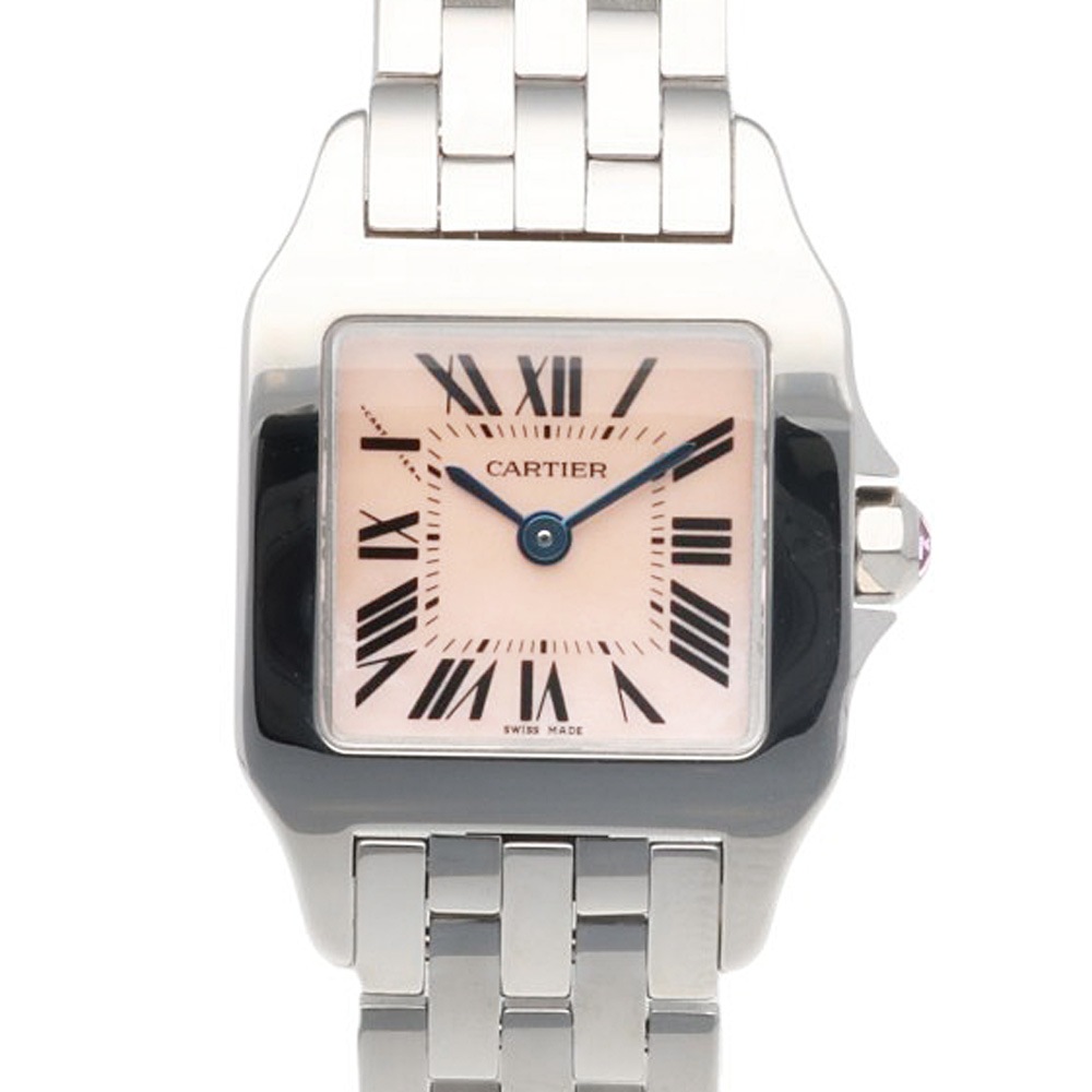 カルティエ サントス ドゥモアゼル SM 腕時計 ステンレススチール 2698 クオーツ 1年保証 CARTIER 中古 美品