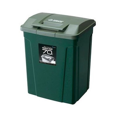 （まとめ）アスベル SPハンドル付ダストボックス70L グリーン 1台[x3セット]
