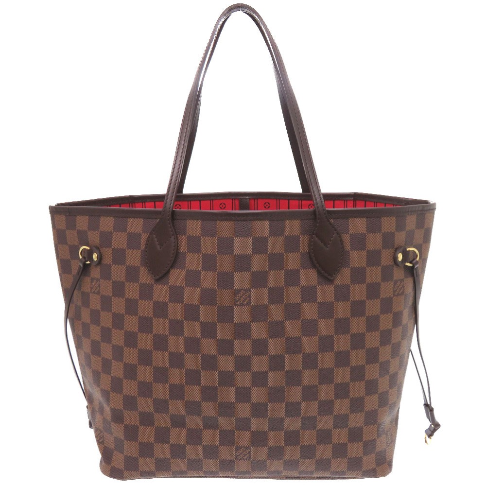 美品 ネヴァーフルMM ダミエ N51105 トートバッグ ダミエキャンバス/ダミエ ブラウン LV 0156【中古】 レディース