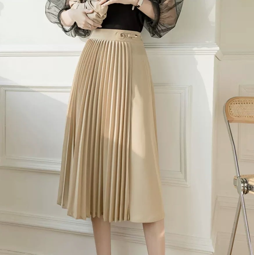 スカート デート プリーツスカート ミモレ ミモレ丈 かわいい 大人可愛い きれいめ シンプル カジュアル 大人 上品 おしゃれ お洒落 かっこいい レトロ 大人女子 こなれ感 キュート ガーリー