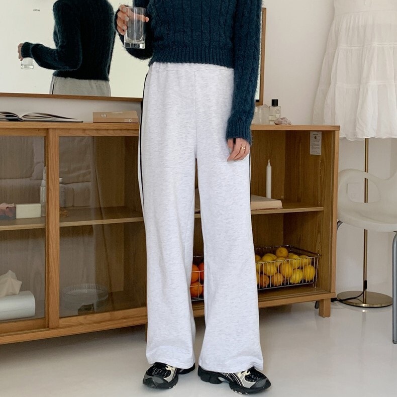 ボトムス パンツ スウェット ジャージ 部屋着 膝下 ロング ロング丈 ストレート 綿 ポリエステル レーヨン シンプル カジュアル おしゃれ お洒落 かっ