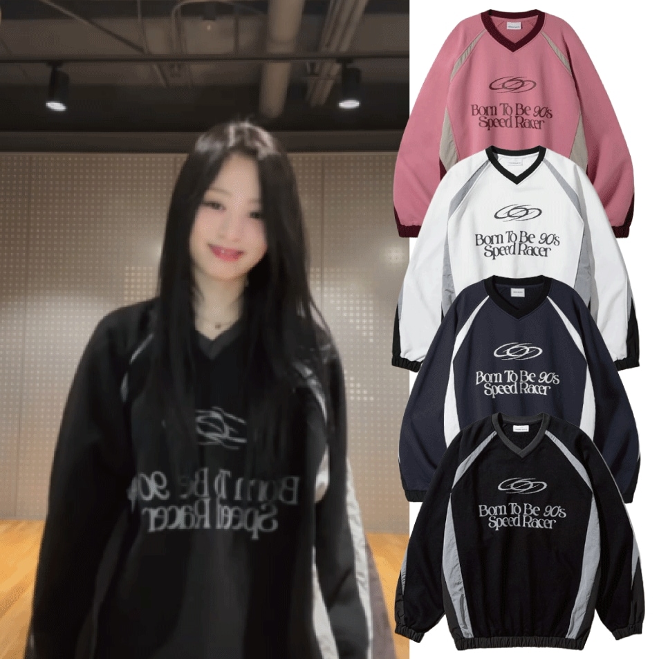 ベビモン アヒョン着用 Speed Racer Raglan Sweatshirt 男女兼用