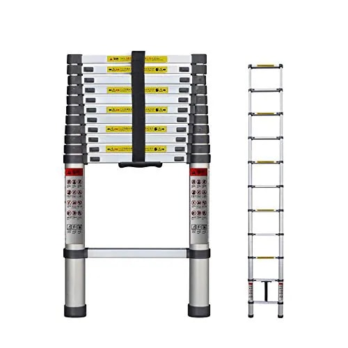 はしご 伸縮 3.8m ONE STEP 伸縮はしご 耐荷重150kg スライド式 折り畳み 安全ロック コンパクト 持ち運び容易 屋内 屋外 アルミ梯子 多機能 7,921円