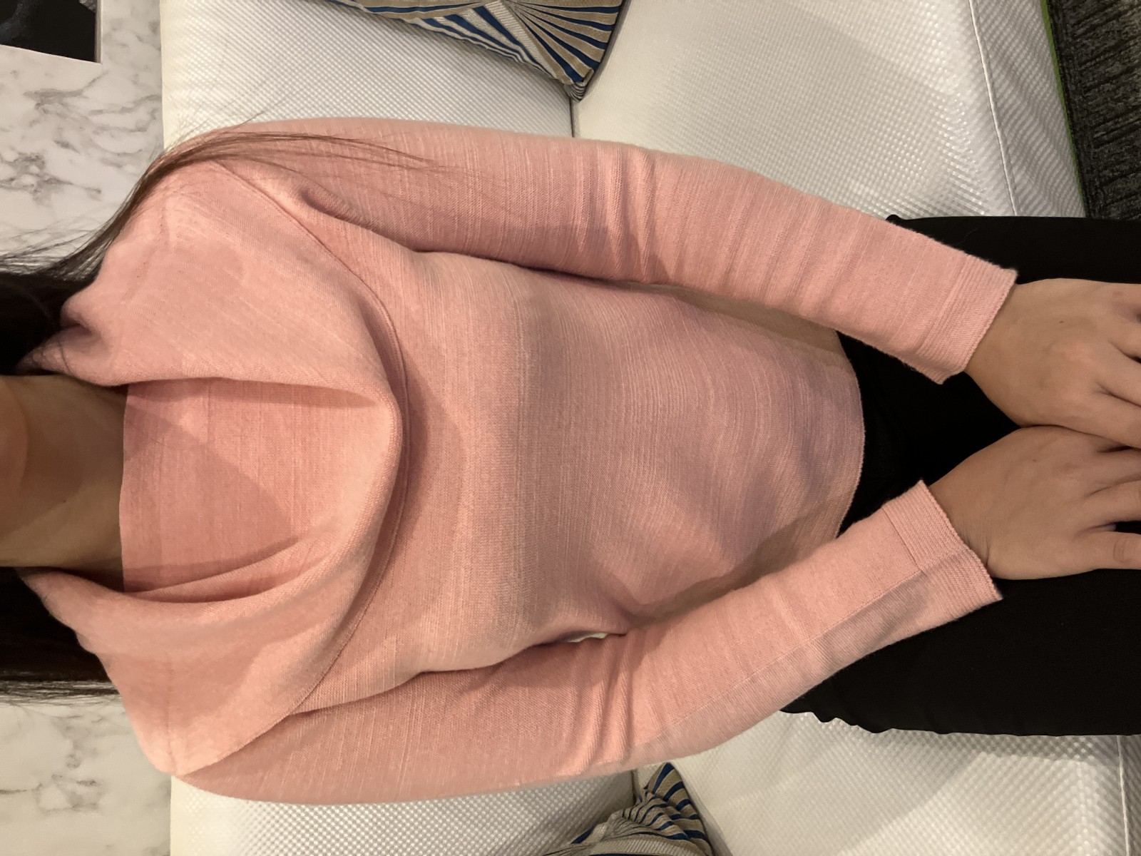 ISSEY MIYAKE HAAT タートルネック ニット トップス サーモンピンク 日本製 サイズ2
