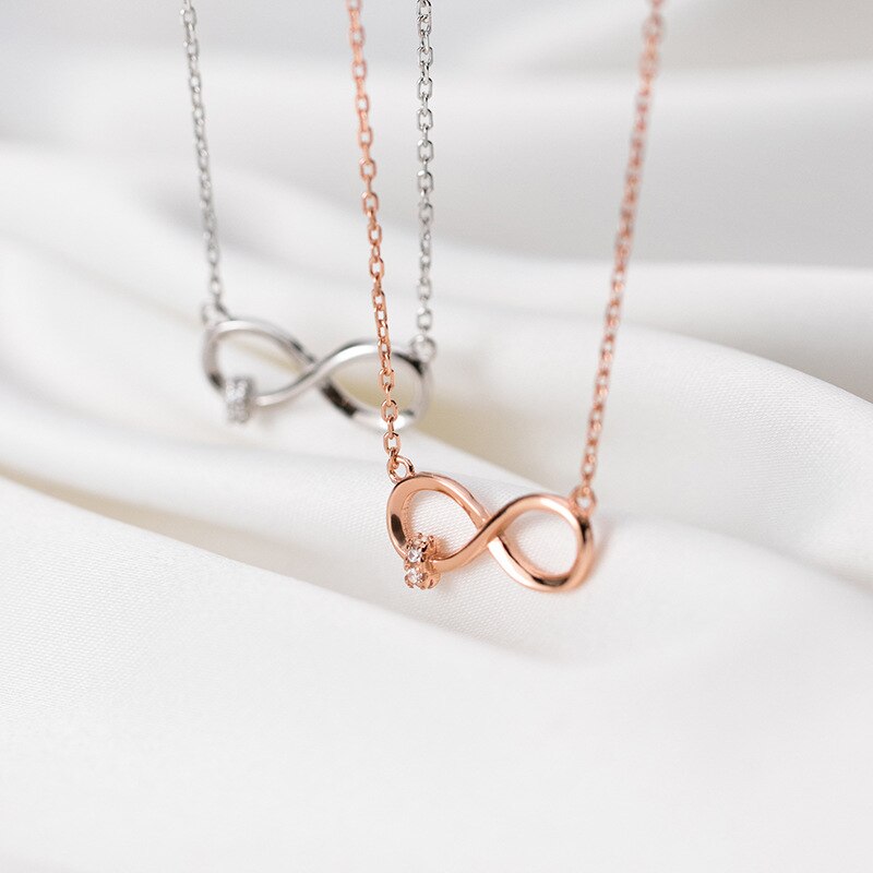 大好評！s銀　韓国　シンプル　８字　ネックレス　レディース　学生　鎖骨チェーンXN-ALQ09雑貨福袋クリスマスプレゼント