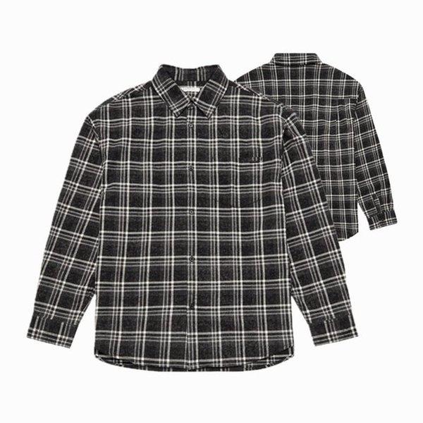 [モダチュンチョン] 男性オーバーヴィンテージコットンフランネルチェックシャツ 10540-020-803-25_CC
