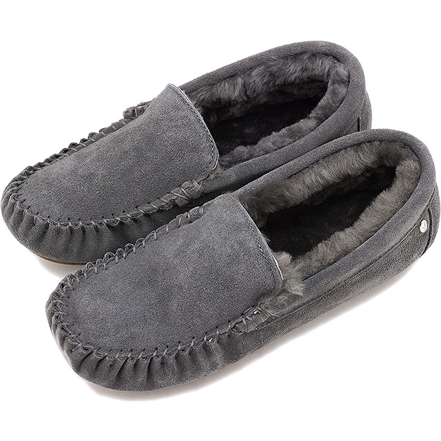 最高の品質の 日本別注 レディース [W11439] CC Suede Cairns スエード ケアンズ シープスキン ムートン グレー系  Charcoal モカシン モカシン オプション2:W7.0（24.0cm） - flaviogimenis.com.br