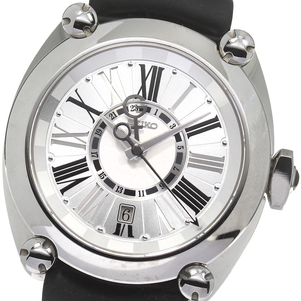 セイコー SEIKO SBLM001/8L36-00C0 ガランテ メカニカル GMT 自動巻き メンズ 良品 箱付き_819474【中古】