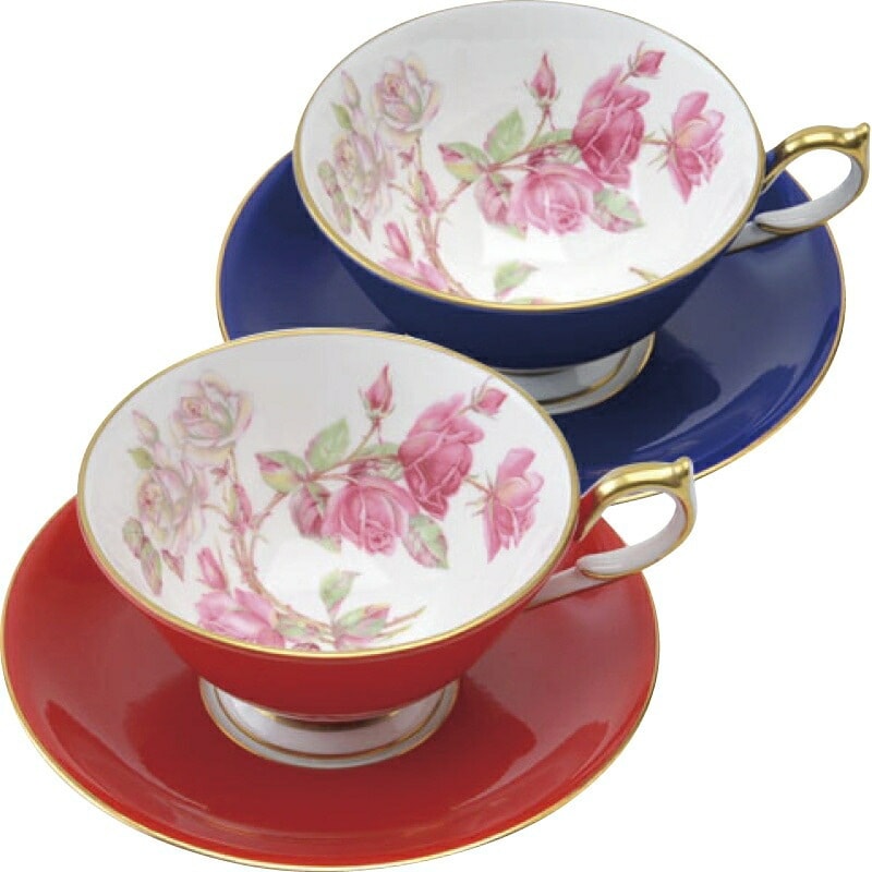 （ギフト）エインズレイ エリザベスローズ ペア ティーカップ&ソーサー