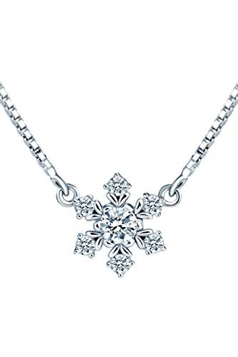ネックレス レディ-ス 人気 雪の結晶 シルバ-925純銀 金属アレルギ-対応 母の日 女性 誕生日 ギフトラッピング