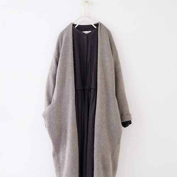 【高レビュー】 おしゃれ度高め上品なシルエットシンプル無地ニットコート