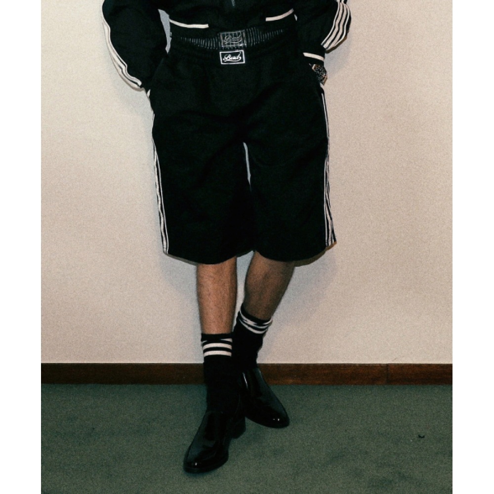 BADBLOOD ビリートラックバミューダパンツ-ブラック