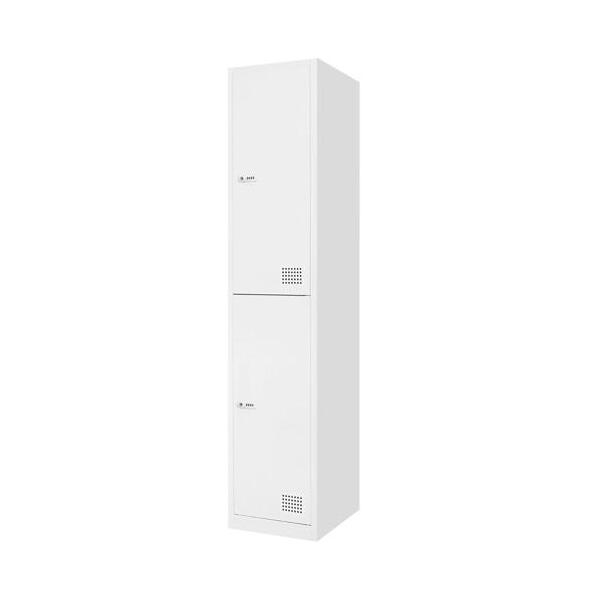 法人限定 Netforce FAD-S2-W-WH ホワイト 2人用スリムロッカー ダイヤル錠 メーカー直送