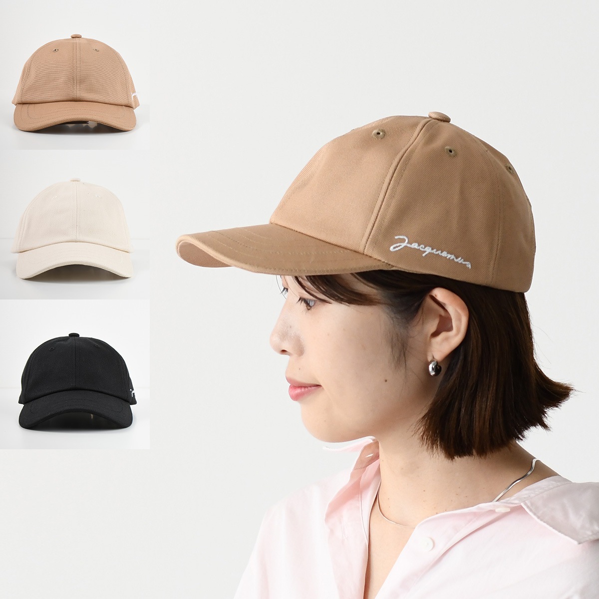 帽子 キャップ 216AC009 LA CASQUETTE JACQUEMUS レディース ユニセックス ベージュ ホワイト ペア お揃い