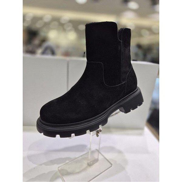 女性スエードアンクルブーツ 4CM(YAEWBS625BK) (P003723591)