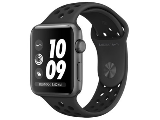 Apple Watch Ni ke+ Series 3 GPSモデル 42mm MTF42J/A [アンスラサイト/ブラックNi keスポーツバンド] 即納OK