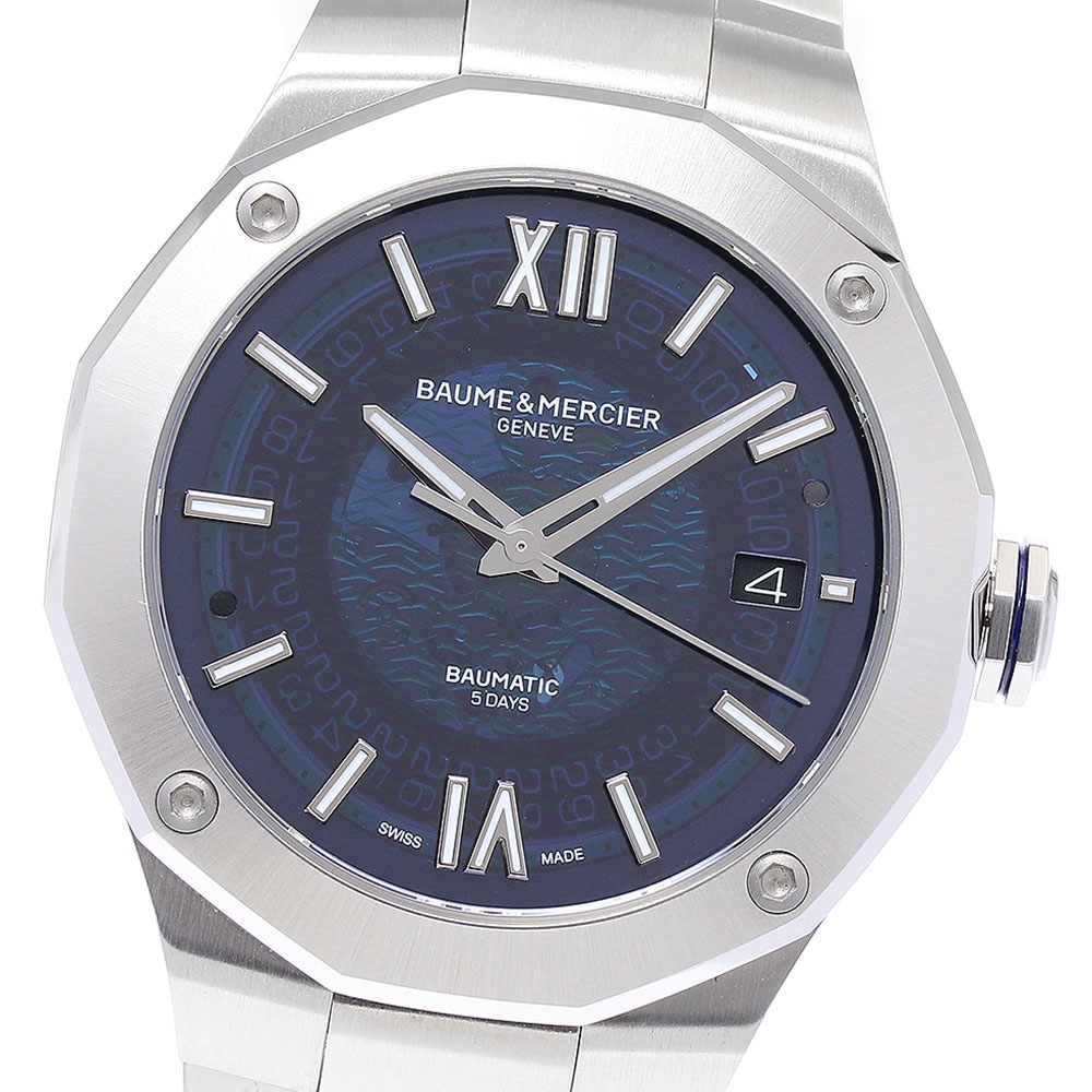ボーム＆メルシェ Baume & Mercier MOA10616 リビエラ ボーマティック デイト 自動巻き メンズ 美品 箱付き_894223【中古】