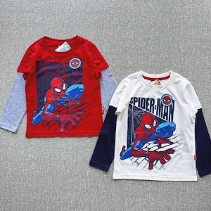漫画アニメスパイダーマンのセーター子供服長袖底付きカジュアルシャツ12992