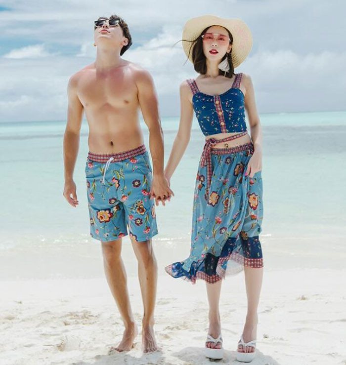 男女セット ペア水着 水着 ペアルック タンキニ パンツ カップル ペアルック 水着 ペア 4,574円