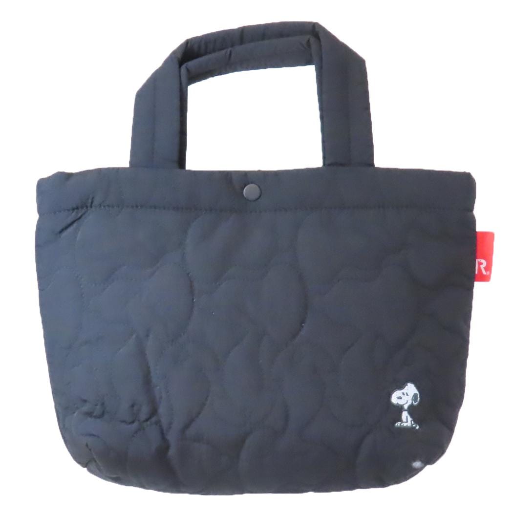 スヌーピー ハンドバッグ IP Deli キルト Peanuts9X ミニバッグ BLACK