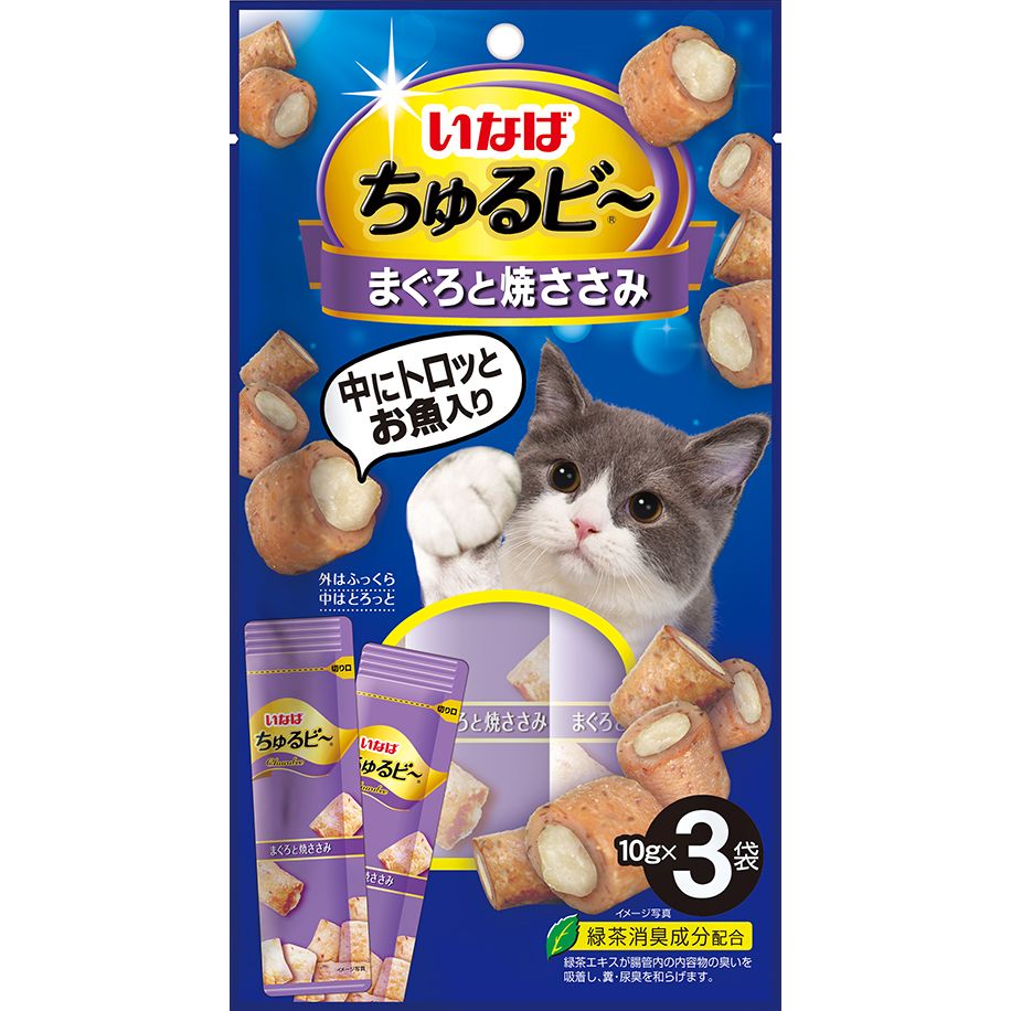 （まとめ買い）ちゅるビ まぐろと焼ささみ 10gx3袋 猫用おやつ [x20]