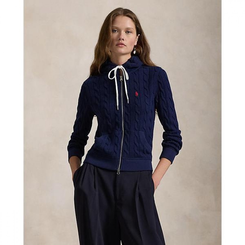 ポロ ラルフ ローレン レディース ケーブル ニット コットン フルジップ フーディ WMPOKNINA920045410